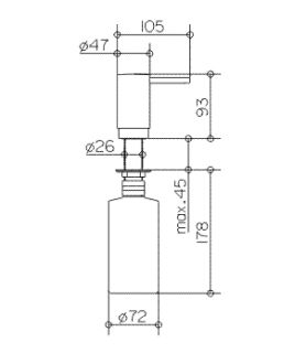 Дозатор  Keuco Elegance new 11649010101 хром